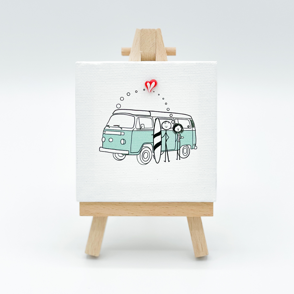 Vw Bus Rear Canvas VW Bus Canvas | A Reminder of the Most Iconic Vehicle | TinyWorldArt